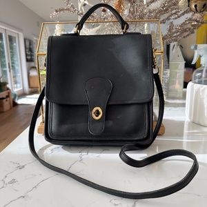 80's VINTAGE "COACH" Station Crossbody Top Handle RARE Classic Preppy Bag